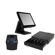 E-POS Core i5 8GB Ram 256GB SSD + طابعة + درج نقدي ماكينة سوبر ماركت للمطاعم