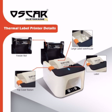 اوسكار POS58LD طابعة ملصق حراري وطابعة إيصالات USB + بلوتوث