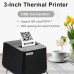 طابعة LENVII LV-R380 الحرارية POS مقاس 80 مم مع طابعة إيصالات POS القاطعة تلقائيًا، ومنفذ USB وLAN، متوافق مع Windows وMac للاستخدام في متجر البيع بالتجزئة/السوبر ماركت/المطبخ/متجر الملابس