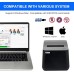 طابعة LENVII LV-R380 الحرارية POS مقاس 80 مم مع طابعة إيصالات POS القاطعة تلقائيًا، ومنفذ USB وLAN، متوافق مع Windows وMac للاستخدام في متجر البيع بالتجزئة/السوبر ماركت/المطبخ/متجر الملابس