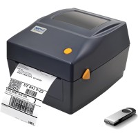LENVII LV-480 طابعة ملصقات حرارية سلكية USB شحن حراري طابعة باركود، طابعة صانع ملصقات 4 × 6